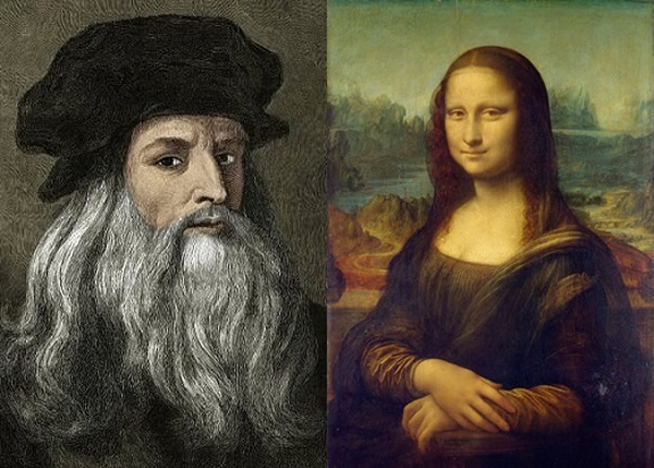帕拉蒂科称名画《蒙娜丽莎》(右)中的女子是达芬奇(左)的母亲。