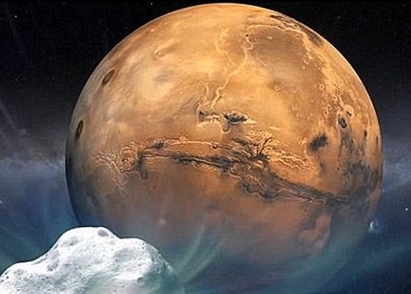 NASAָ�������ھ������14�������ӹ�����Ӵ˸ı���ǻ�ѧ�ɷ֡�ͼΪ�����ӹ����ǵ�ģ��ͼ��