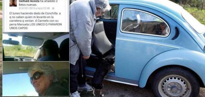 乌拉圭男子路边伸出大姆指要求搭便车 上车发觉司机是总统