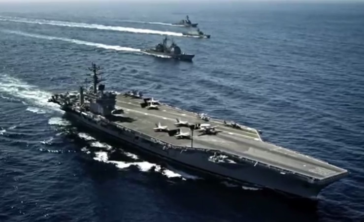 广告中少不了航空母舰的身影