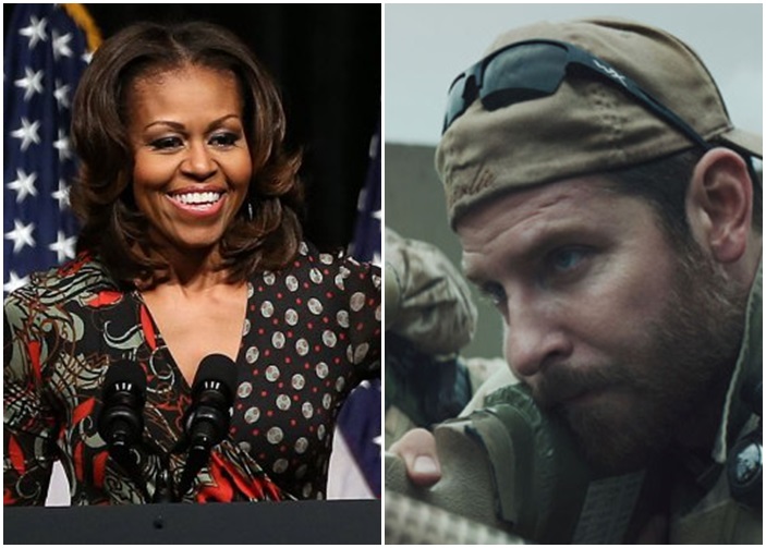 米歇尔(左图)为《美国狙击手》力辩