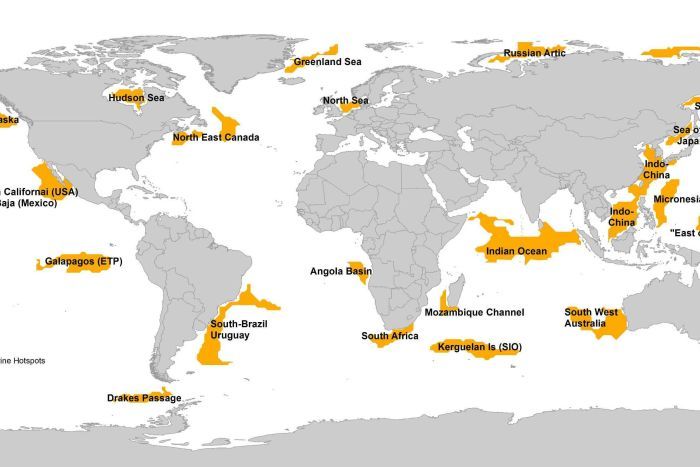澳大利亚研究人员标出全球海洋气候变化的热点区域