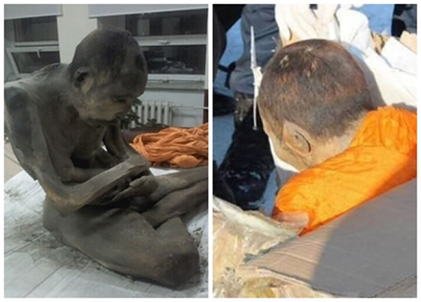 蒙古发现一具僧侣干尸,估计约有200年历史。