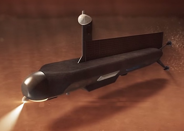 美国NASA公布一个用于探测土卫六液态甲烷/乙烷海洋的潜水机器人设计版本