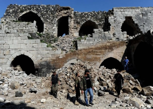 敍利亚世界文化遗产骑士堡,在2012的内战中遭破坏。