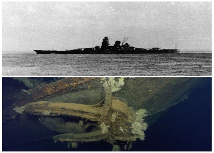 昔日于海上作战的武藏号,最终落得长眠海底的下场。