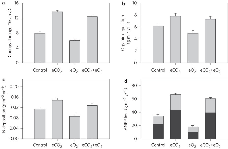 北温带森林中植食昆虫的存在使得大气中二氧化碳浓度上升