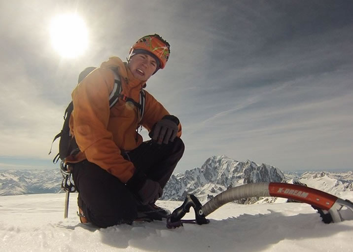 巴拉德在上月完成独自在同一冬季,攀登阿尔卑斯山脉6座山峰的创举。
