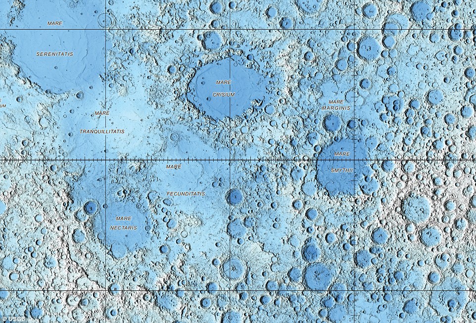 事实上月球表面存在许多撞击坑和古老的平原,为了绘制更加详细的月面地形图,科学家通过对月球重力场的探测确定地形分布。这些工作来自于美国宇航局月球勘测轨道飞行器,该
