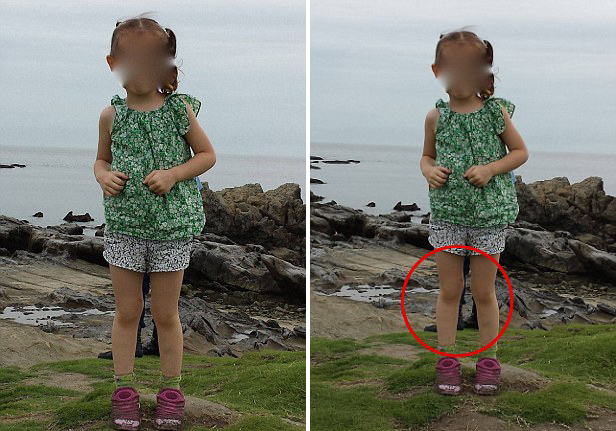 日本女孩拍照却发现身后站着一名身着黑衣的幽灵武士