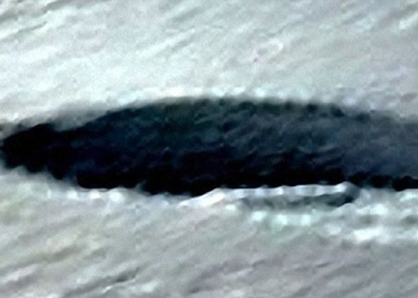 俄罗斯一名男子认为黑色阴影是不明飞行物体(UFO)的残骸。