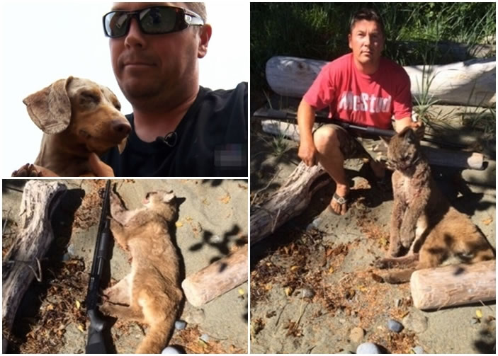 汉森(右图)打死美洲狮,从狮口中救回贝利。