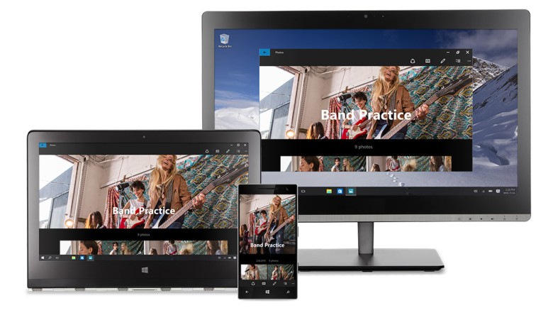 Win 10适用于电脑、平板电脑及智能手机。