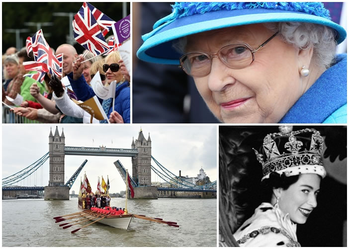 英女王伊利沙伯二世成为英国在任时间最长的君主,全国都有庆祝活动。