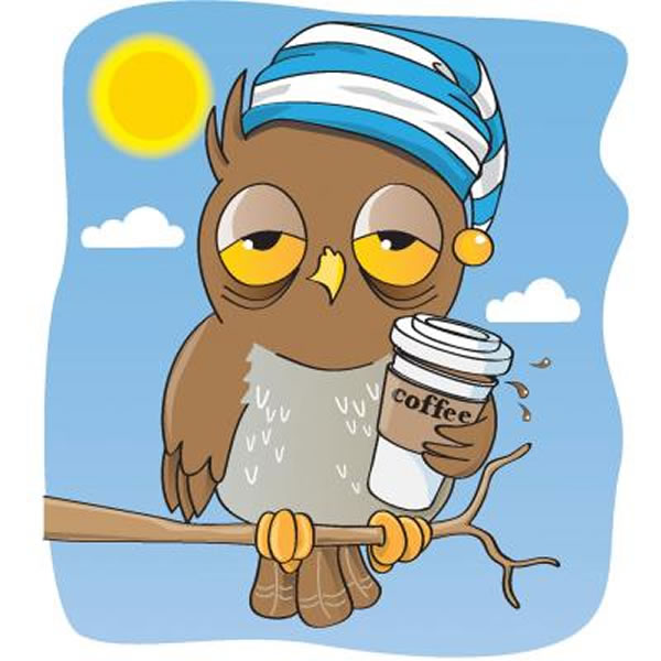 有些人是天生的云雀,他们会在清晨醒来。另外一些人则是猫头鹰,他们喜欢晚睡。在睡前摄取与两份意式浓咖啡所含咖啡因量相同的咖啡因会推迟人体生物钟近1个小时,这意味着