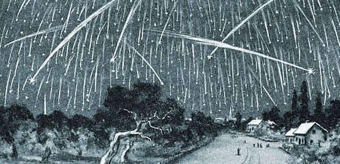 狮子座流星雨历史上曾出现多次大爆发