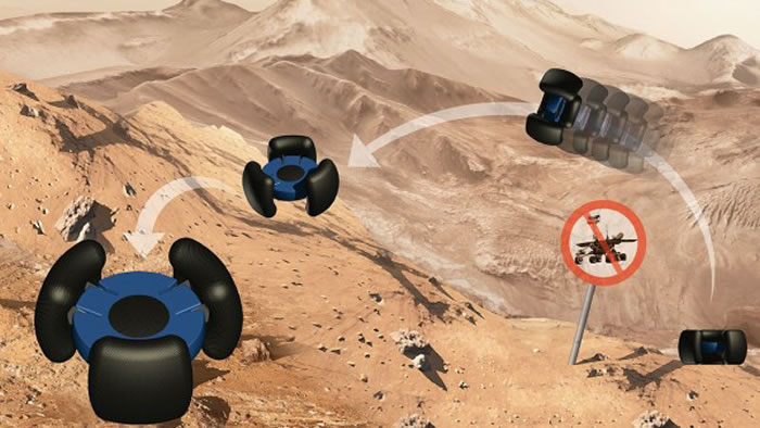 新的太空机器人“高原地形跳跃器”(HOPTER)在其它行星表面只会跳跃不会行驶