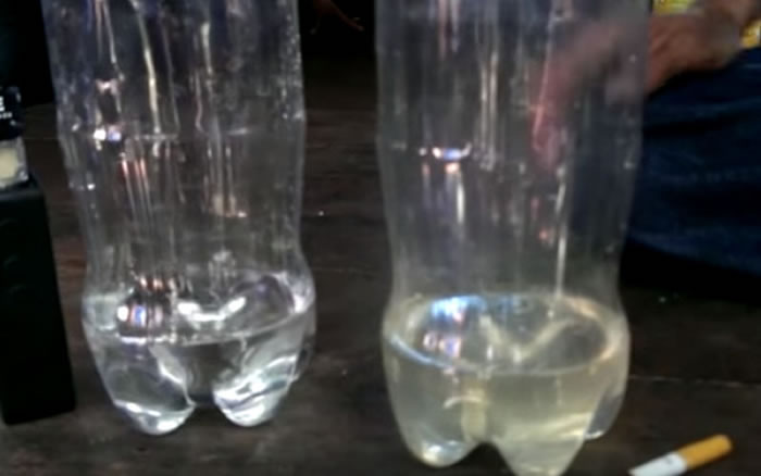 香烟水明显较混浊