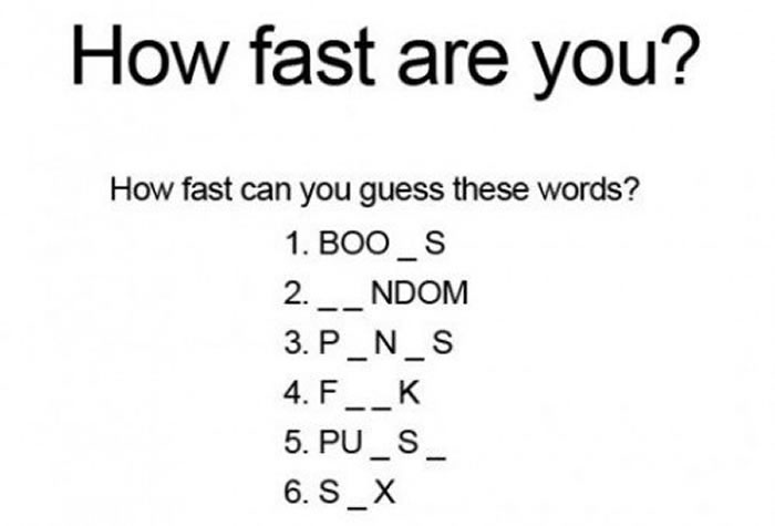 ������ղ����ж�а����Ŀ��How fast you can guess these words��
