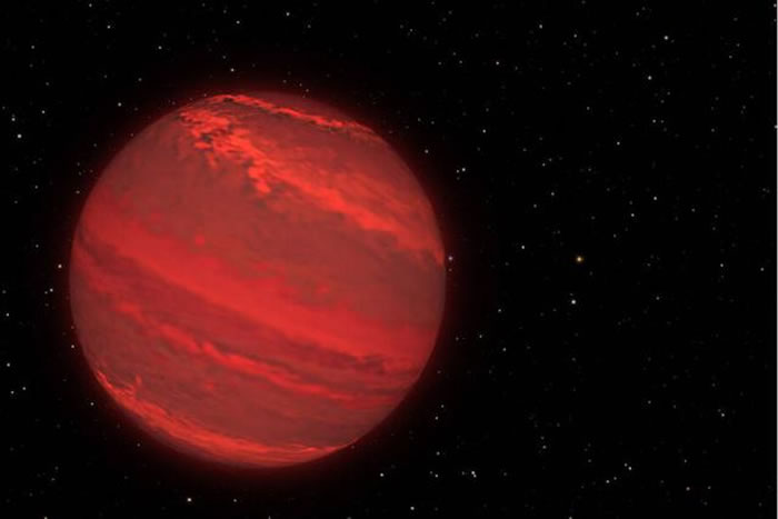 2M1207b���ڵ�ϵͳ��һ�źְ��ǣ�����뾶Ϊ50��Ӣ��ְ��Ǳ�����Ϊ2M1207����ϵͳ��������Լ170����