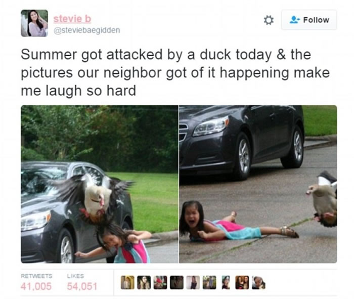 姐姐史蒂维将妹妹的狼狈一刻放到网上与人分享。