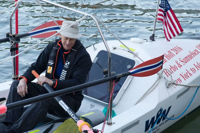 70岁挪威男子展开壮举独自划艇横渡大西洋