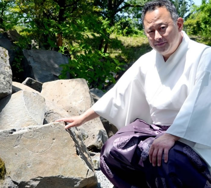 汤田崇弘早前找获观音石刻。