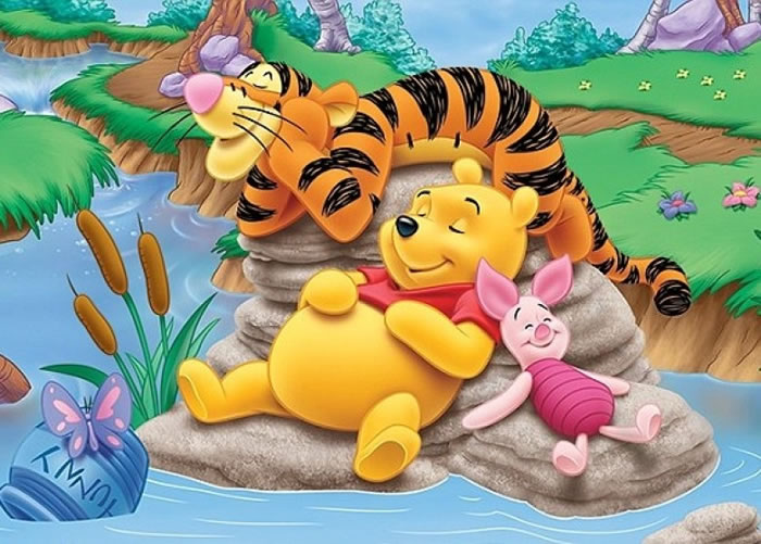 卡通人物小熊维尼深受孩子欢迎。