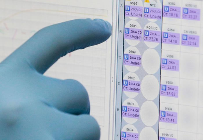 һ��ҽѧ�о�Ա�ڰ������У�Panama City���ĸ߸�˹�����о��ң�Gorgas Memorial Laboratory��������Ѫ����� ARNULFO FR