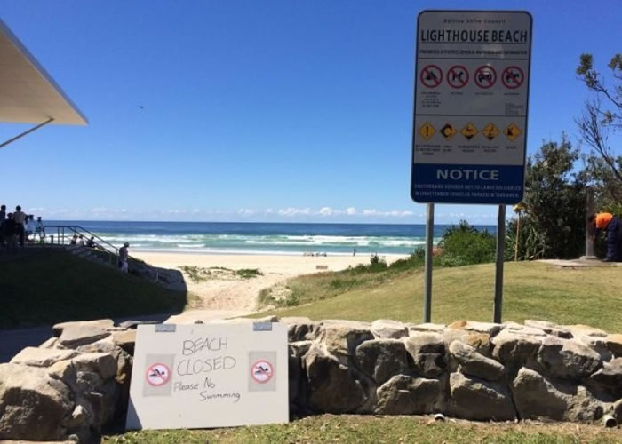 警方事后封闭巴利纳一带的海滩。