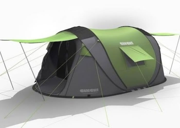 帐篷可配搭原厂软质太阳电池板,供夜间点亮营内的提灯