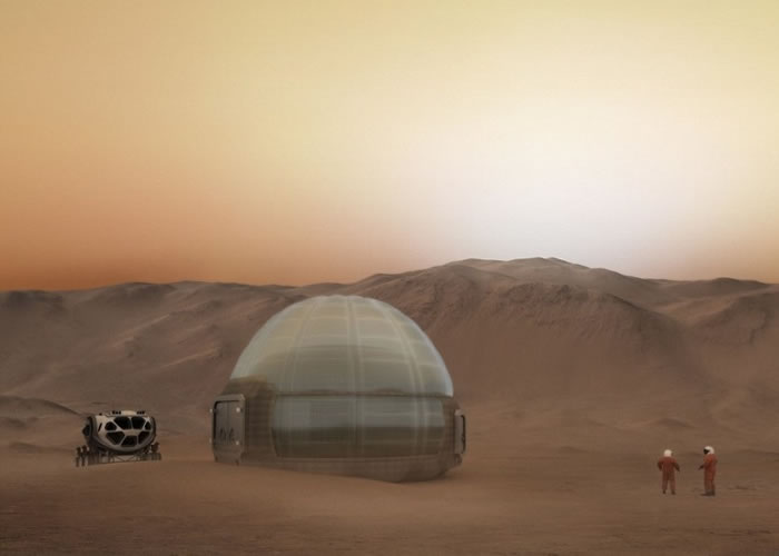 NASA发表冰屋的概念图。