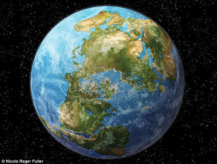 科学家预测,超级大陆阿美西亚将在2.5亿年后出现。