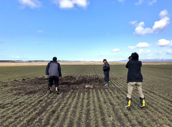 坑洞未知是否陨石造成。