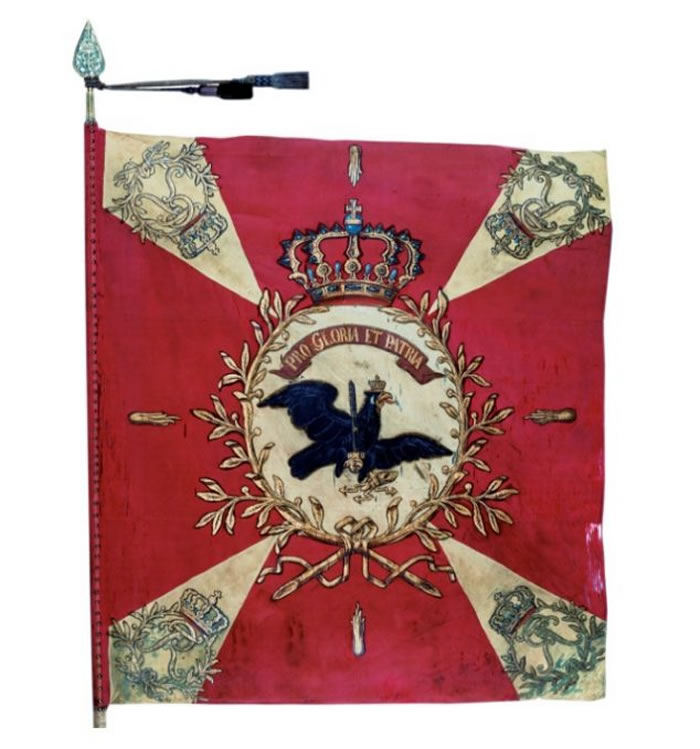 腓特列的旗帜:七年战争(1756-1763年)普鲁士步兵旗。 / PHOTOGRAPH BY AKG/ALBUM