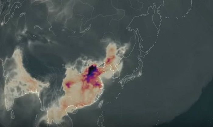 Earth Nullschool��NASA��Geos-5����۲�ϵͳ�����й�һ����̼�����򶫱��ڹ���ɢ