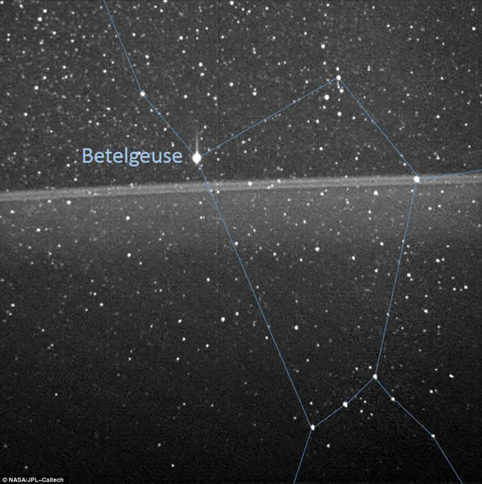 美国朱诺号探测器穿越木星环时巧合捕捉猎户座亮星参宿四