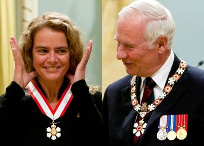 帕耶特(左图)将于接替约翰斯顿(右图),成为下任加拿大总督。