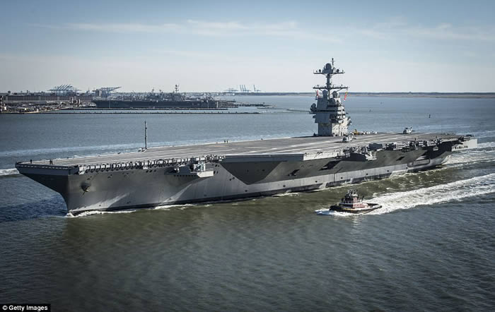 美军最新型核动力航母“福特号”(USS Gerald R. Ford)正式服役