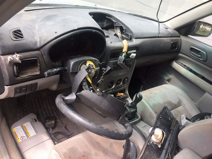 美国科罗拉多州一头黑熊偷车肇事后留下一坨熊屎逃逸