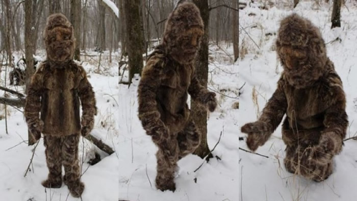 美国北卡罗莱纳州民众声称在山上遇见“大脚怪” 男子称是自己穿上动物毛皮