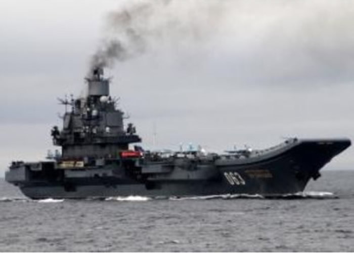 俄罗斯「库兹涅佐夫号」(Admiral Kuznetsov)航空母舰。