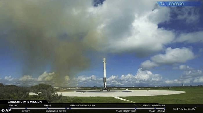 美军X-37B无人试验机首度搭乘SpaceX的猎鹰9号火箭上太空