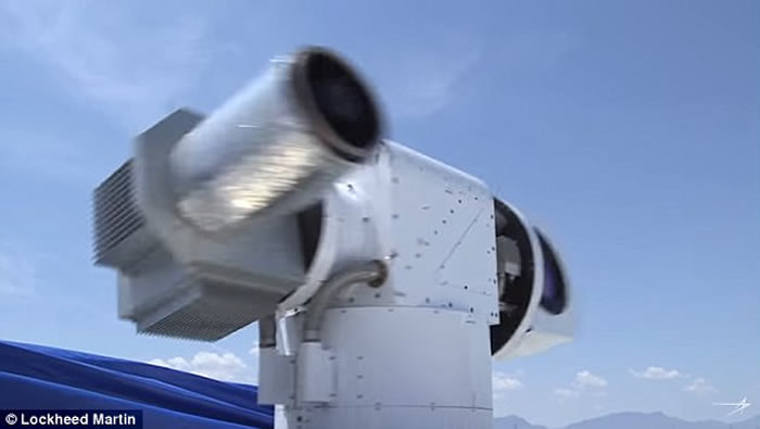 洛克希德·马丁公司曝光美军“雅典娜”(ATHENA)镭射武器实测画面:同时击落5架无人机