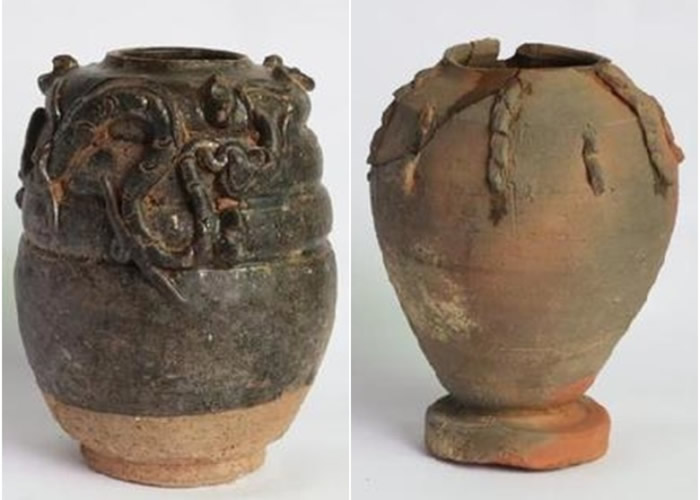 此次发掘共出土仿宋青瓷、白瓷等38件陪葬物品。