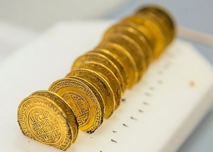 宝藏包括一批金币。