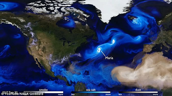 显示2017年地球大气层活动