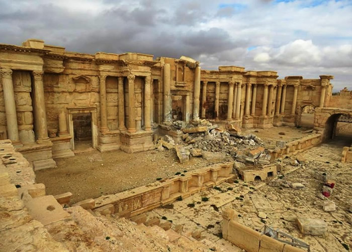巴尔米拉古城如今仍然一片颓垣败瓦。
