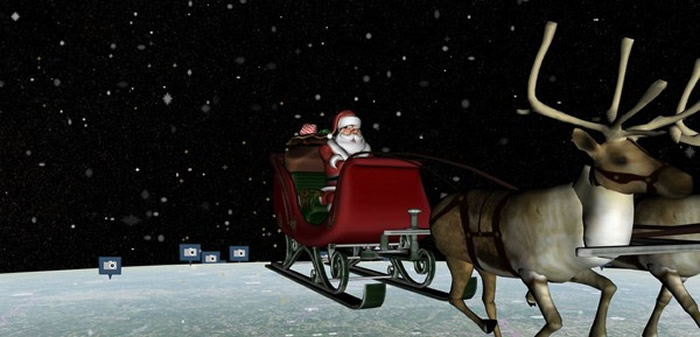 北美防空司令部(NORAD)的「圣诞老人追踪器」。