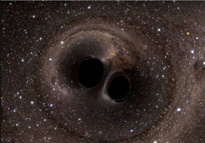 NASA公布第10名的照片,黑洞碰撞。